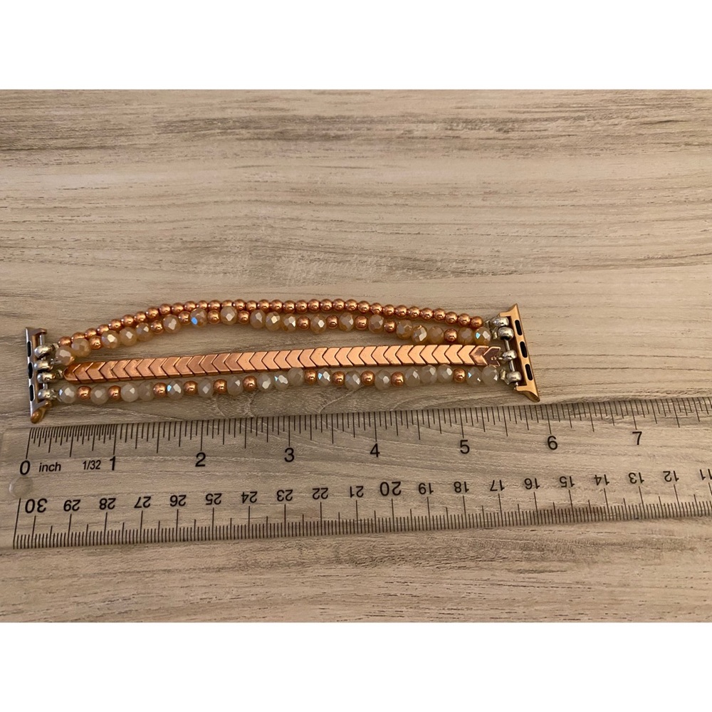 Rose gold Apple Watch band